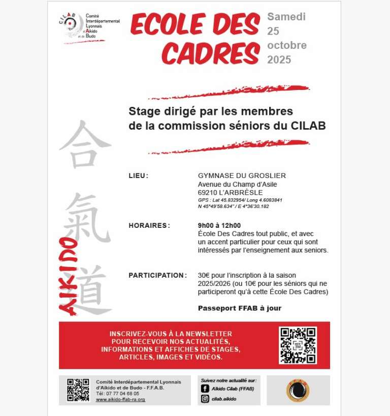 Lire la suite à propos de l’article Ecole Des Cadres seniors 25-10-25