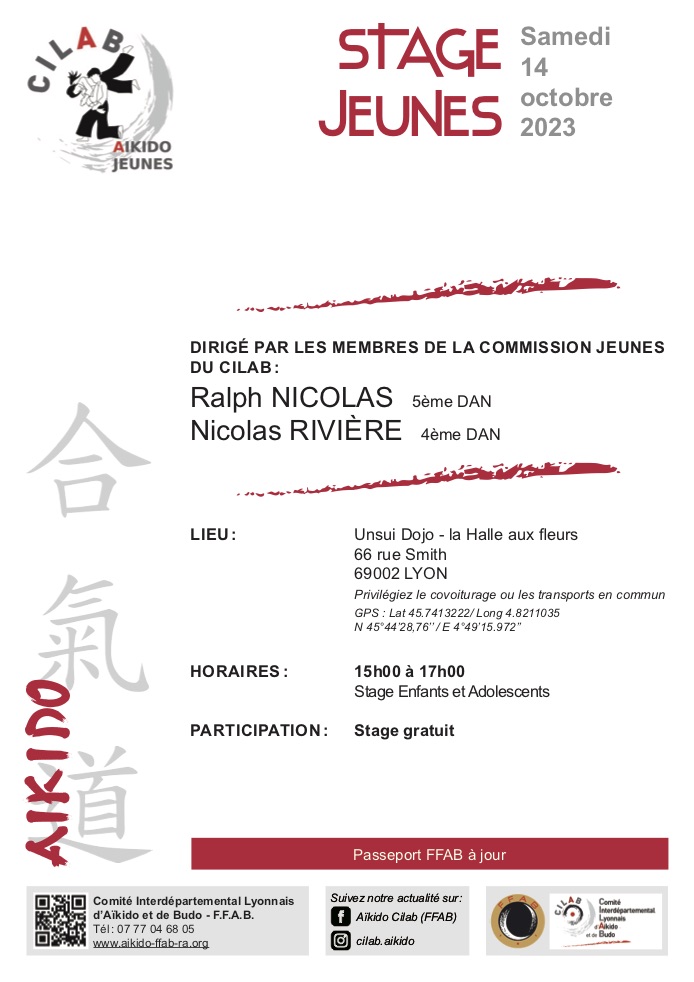 2023-10-14-Stage AIKIDO jeunes - Lyon 2