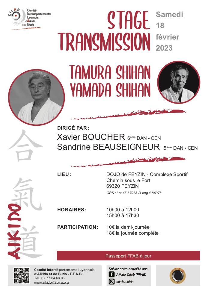 Lire la suite à propos de l’article Stage Transmission Tamura Shihan & Yamada Shihan – 18/02/2023